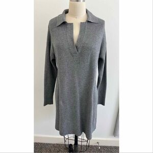 A New Day Gray Ribbed Knit Sweater Dress